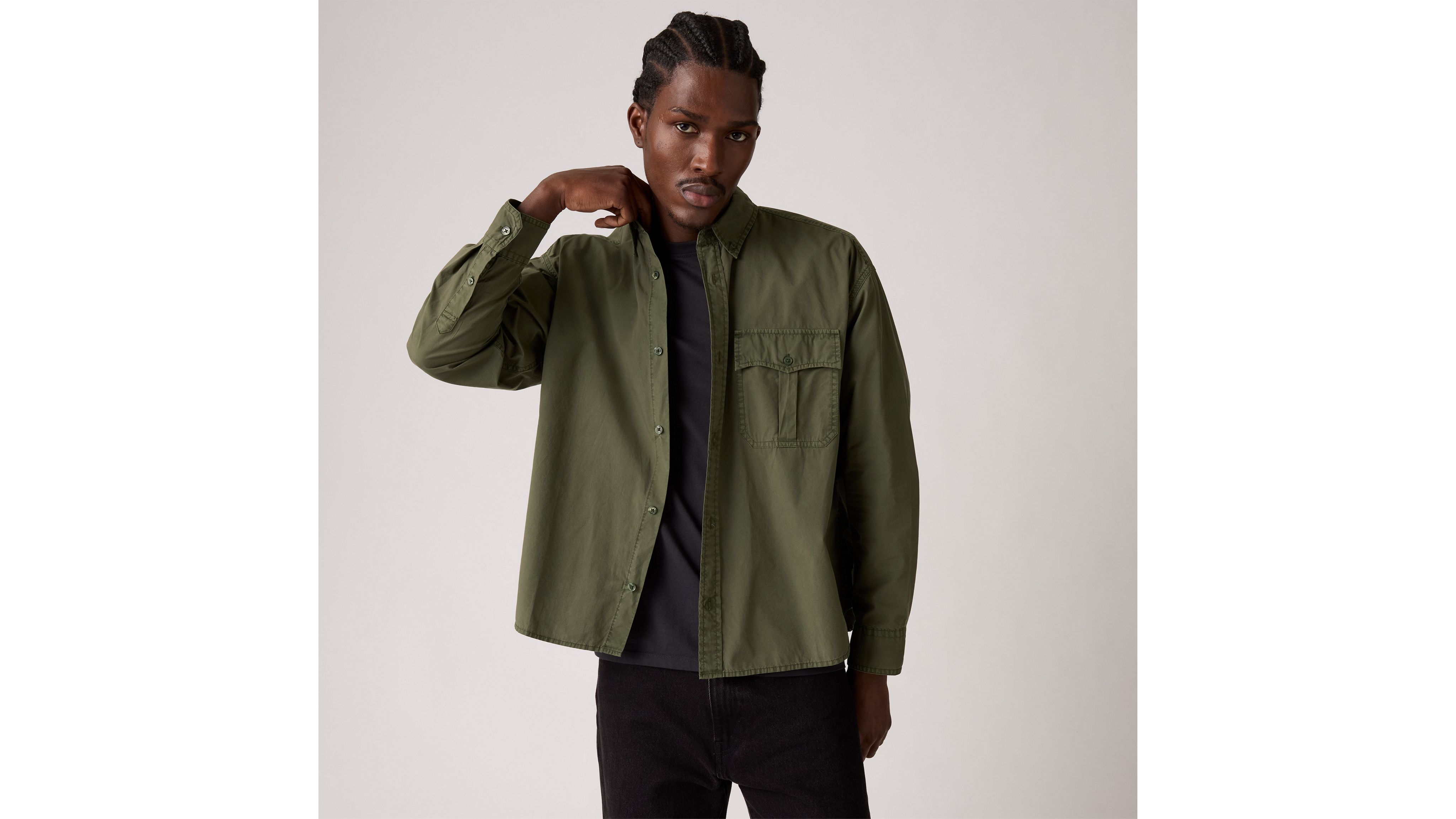 

Рубашка свободного кроя Zandt Levi's, Juke Deep Depths Garment Dye - Green