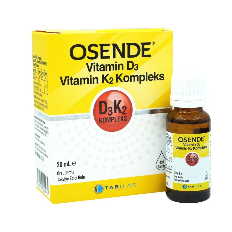 

Комплекс витаминов Osende D3K2 в каплях 20 мл TAB İLAÇ