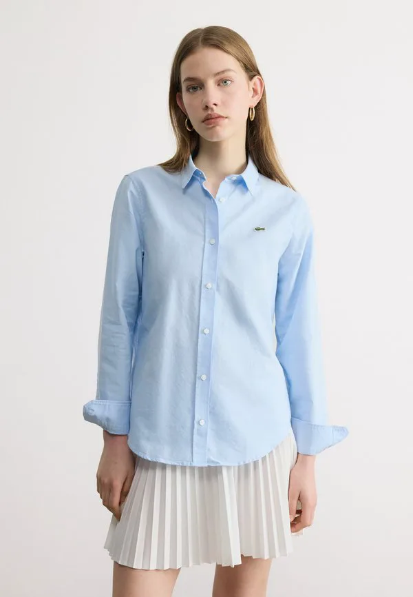 Блузка Lacoste Rill, на пуговицах, однотонная, белая
