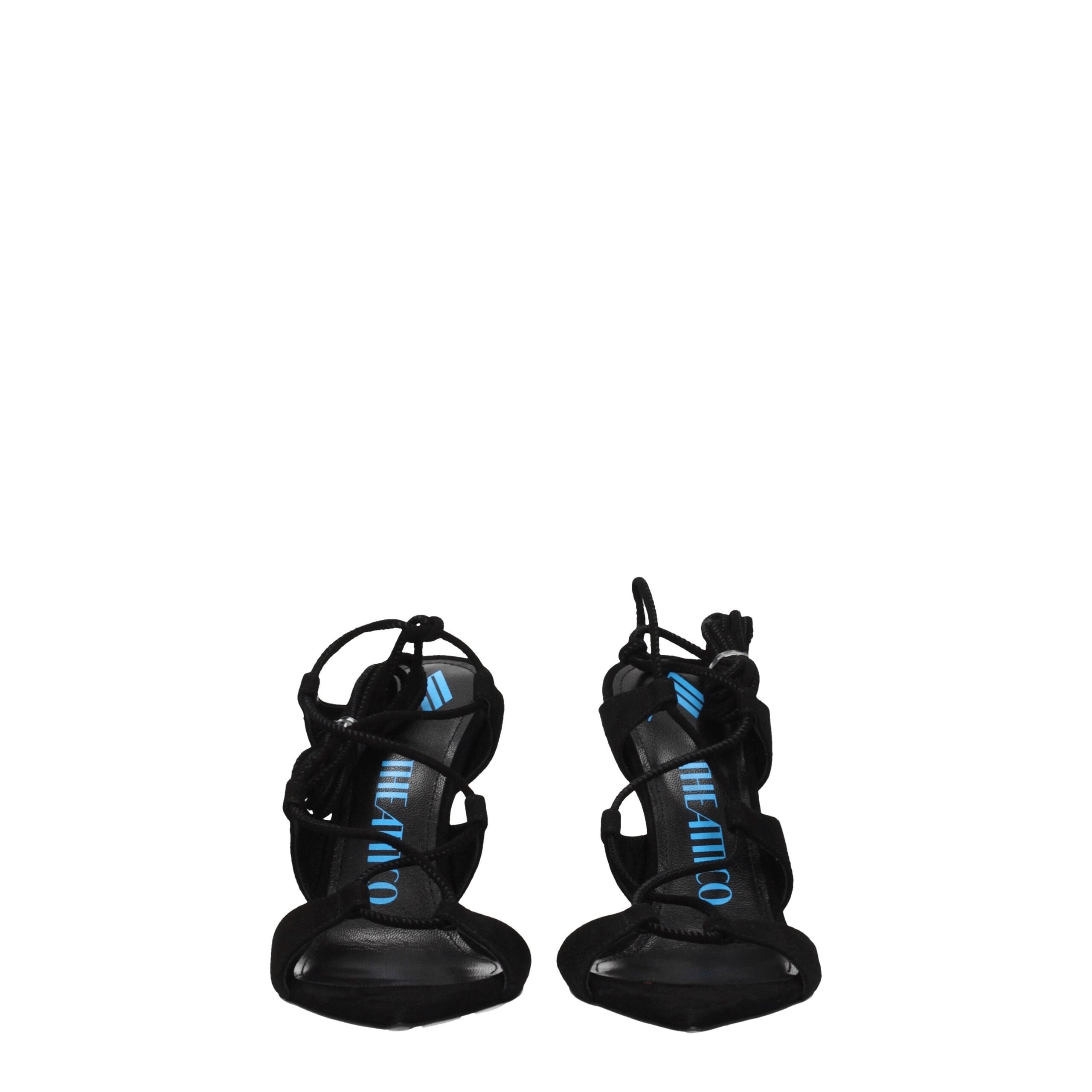 The Attico Leather Women's Sandal, черный — фото 3