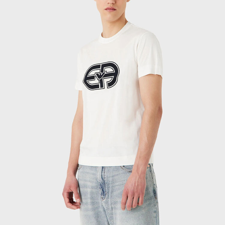 EA Футболка мужская белая Emporio Armani, белый — фото 2