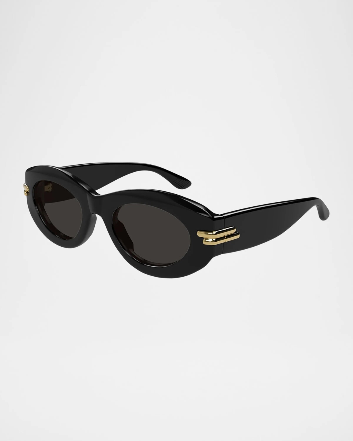

Круглые солнцезащитные очки из ацетата Bottega Veneta, цвет Shiny Solid Black