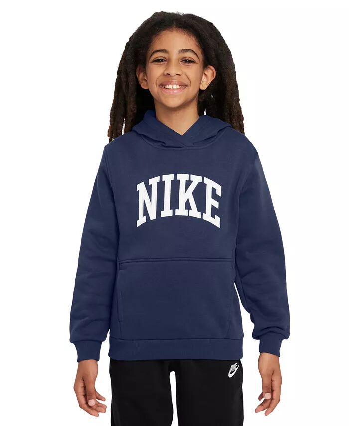 

Толстовка с капюшоном из флиса для больших детей Sportswear Club Nike, синий