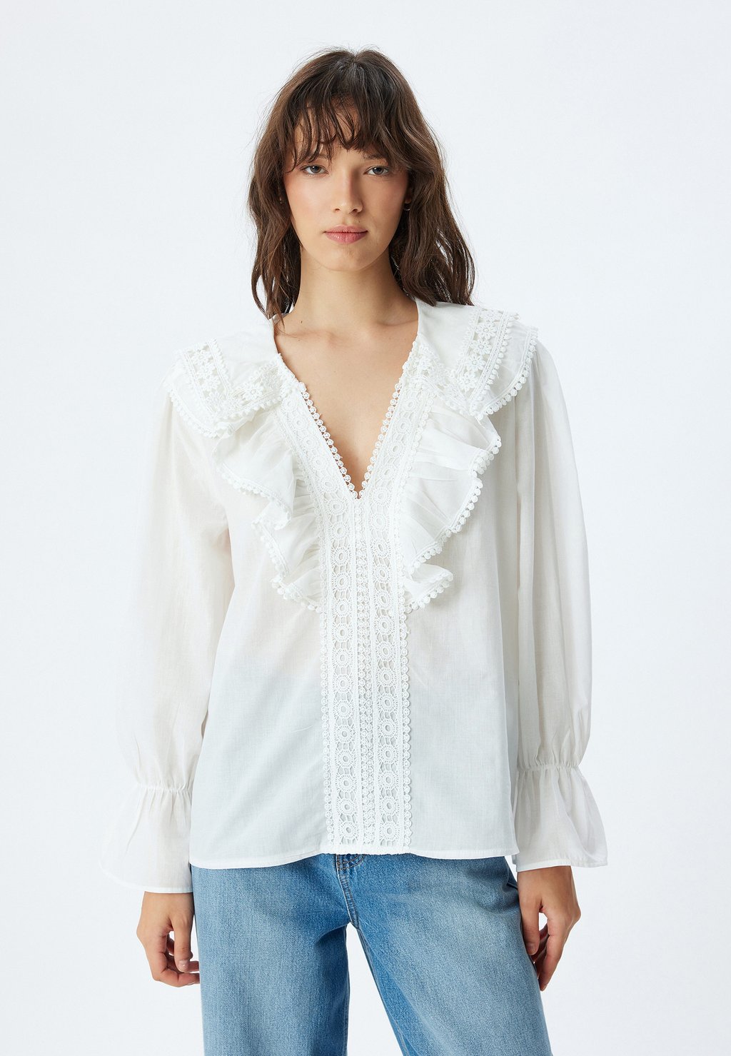 

Блуза RUFFLED Koton, молочный