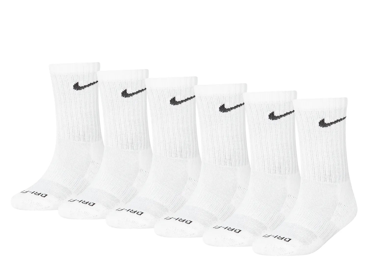 

Носки Nike Performance Kids' Crew Socks - 6 Pack, белый