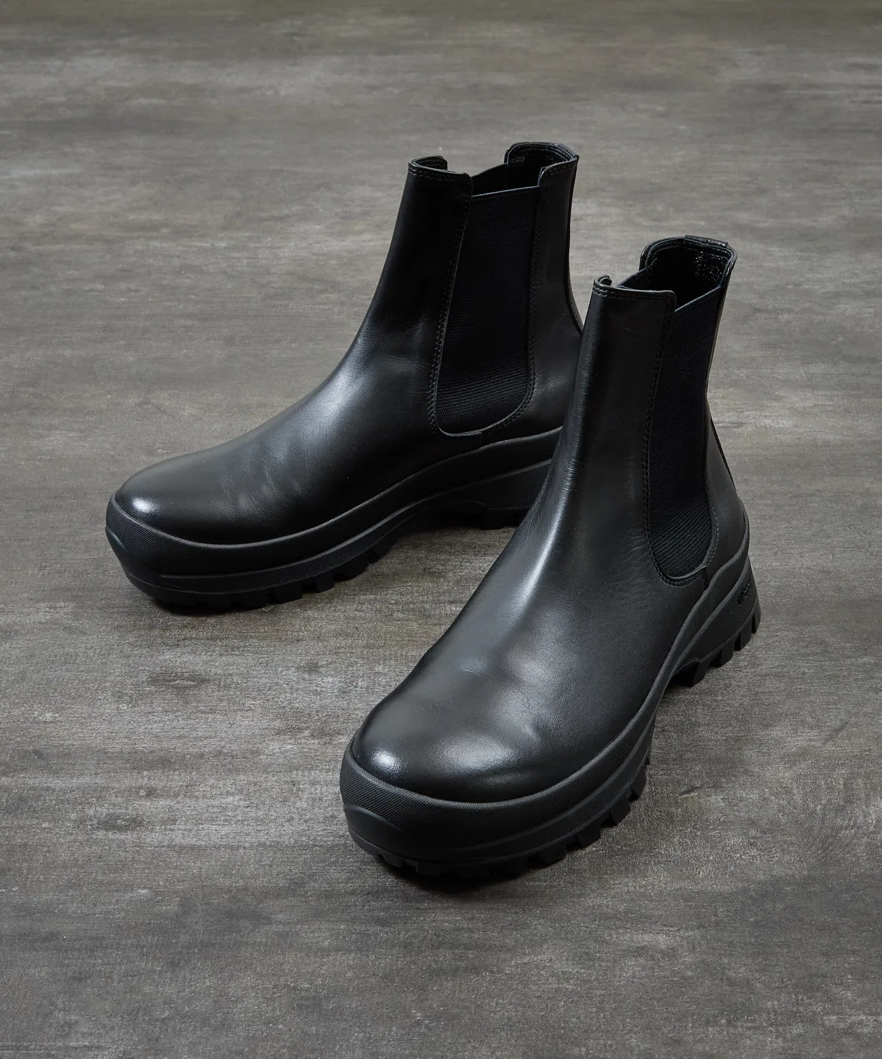 Ботинки кожаные PADRONE SIDE GORE BOOTS с Vibram подошвой, черные — фото 2