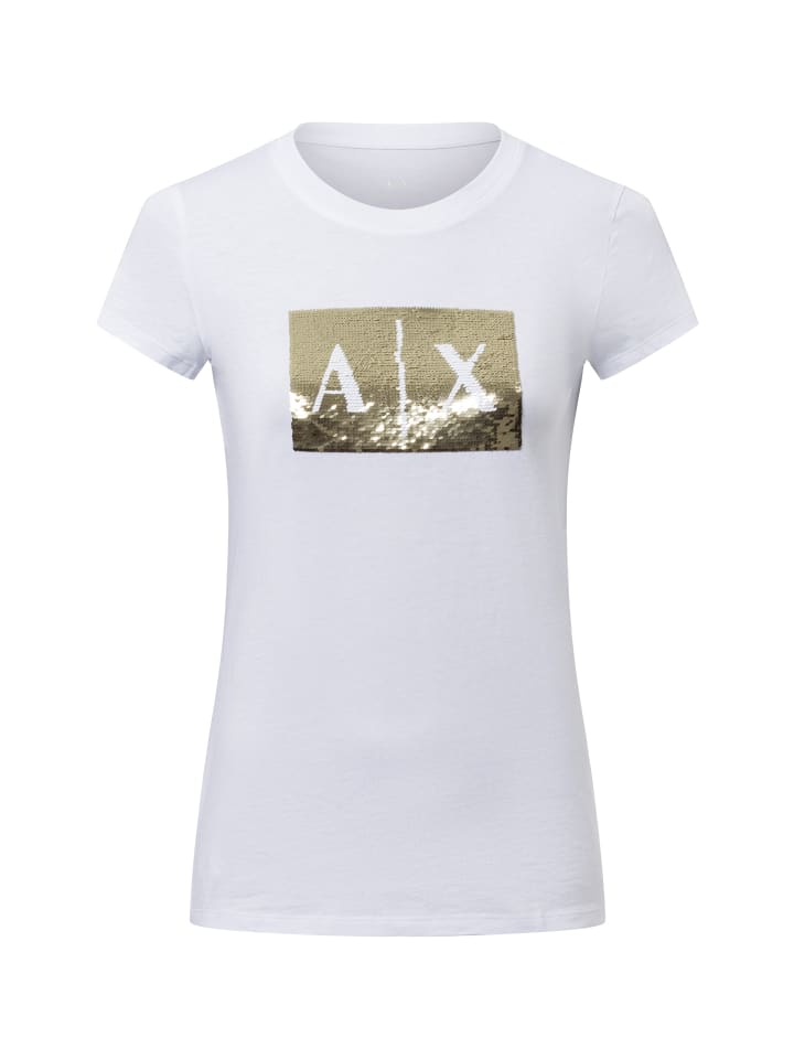 

Футболка Armani Exchange, цвет weiß gold