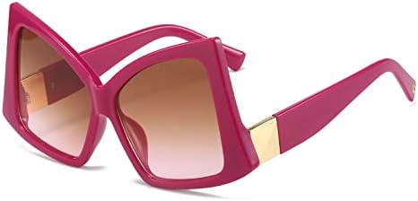 

Солнцезащитные очки неправильной квадратной формы для женщин, двухцветная оправа, «кошачий глаз», женские солнцезащитные очки с защитой от УФ-излучения UV400 MTZJH, Red