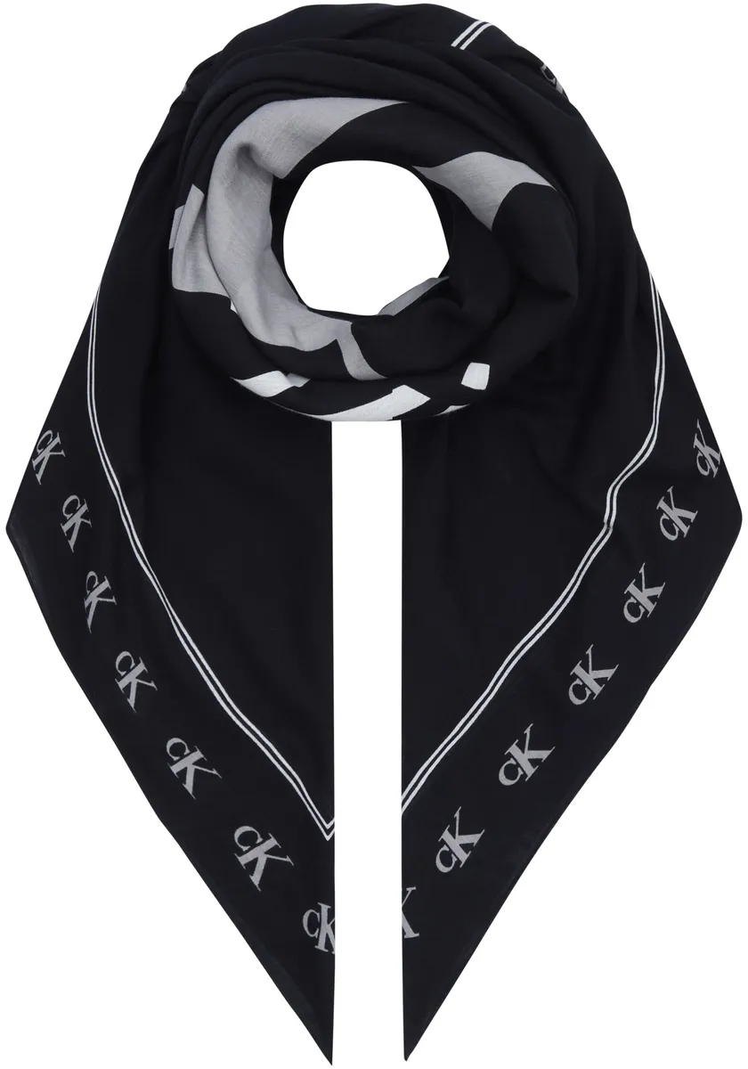 

Шарф Calvin Klein Jeans "BOLD MONO LOGO SHAWL 130X130", с тиснением логотипа Calvin Klein Jeans, черный