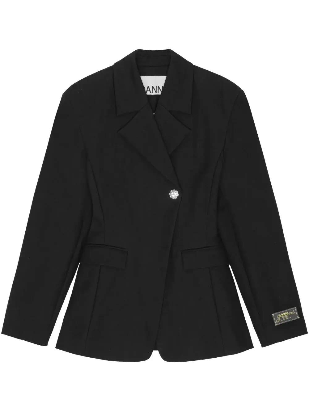 

Блейзер с аппликацией GANNI, черный