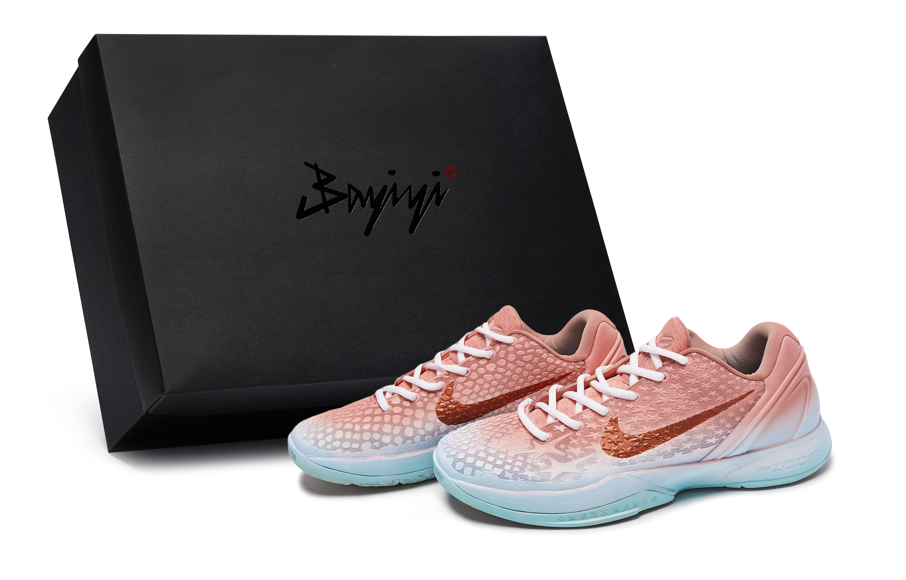 

Nike Баскетбольные кроссовки Zoom Kobe 6 мужские, низкие, белые/синие/розовые