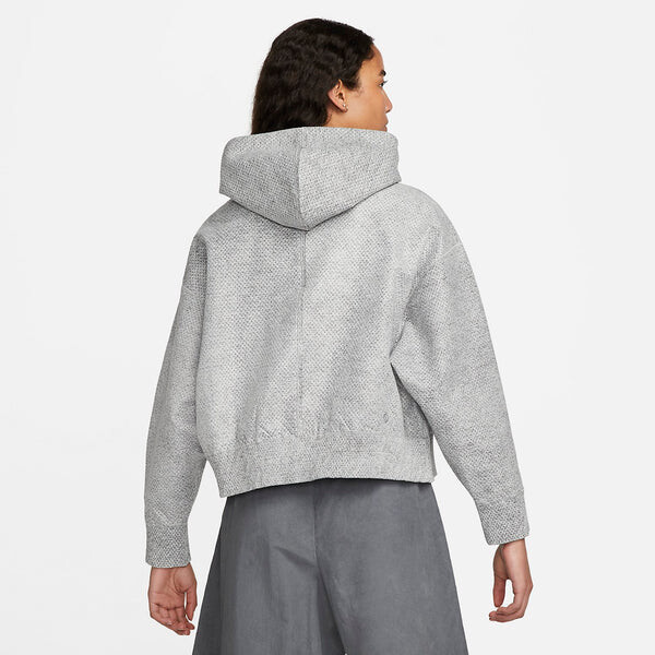 Свитер с капюшоном с застежкой-молнией Nike, серый — фото 4