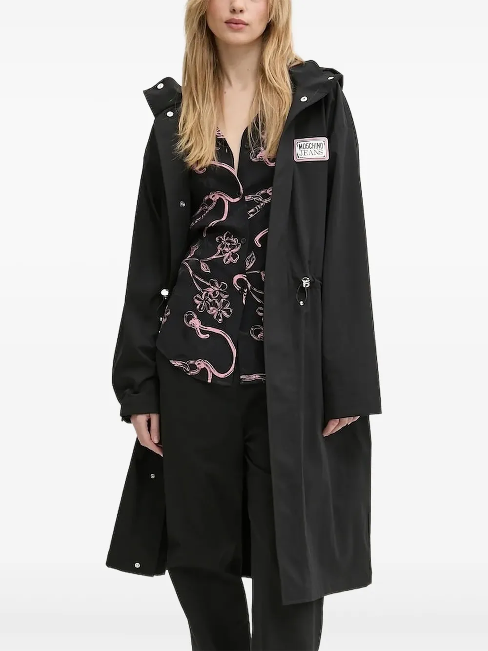 

Куртка с капюшоном и нашивкой-логотипом MOSCHINO JEANS, черный