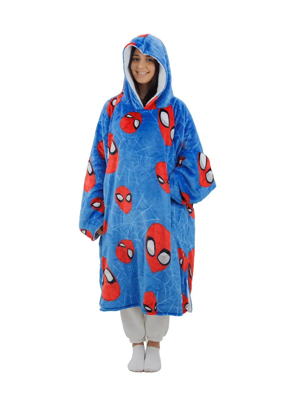 

Плед с капюшоном HUGZEE Spiderman Heads Up