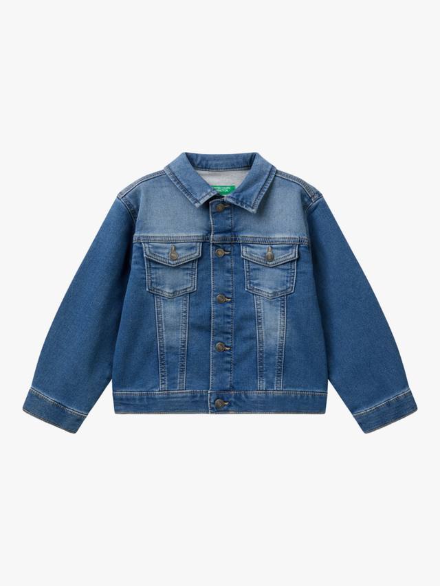 

Детская джинсовая куртка синего цвета Benetton