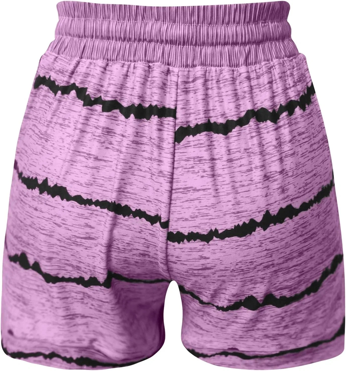 Шорты спортивные женские, хлопковые, эластичные, высокой талии, Pink — фото 2