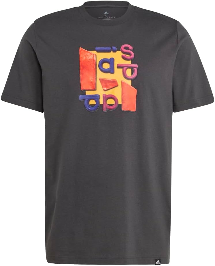 

Мужская футболка Adidas DUD77 с коротким рукавом, двухцветная, с фотопринтом