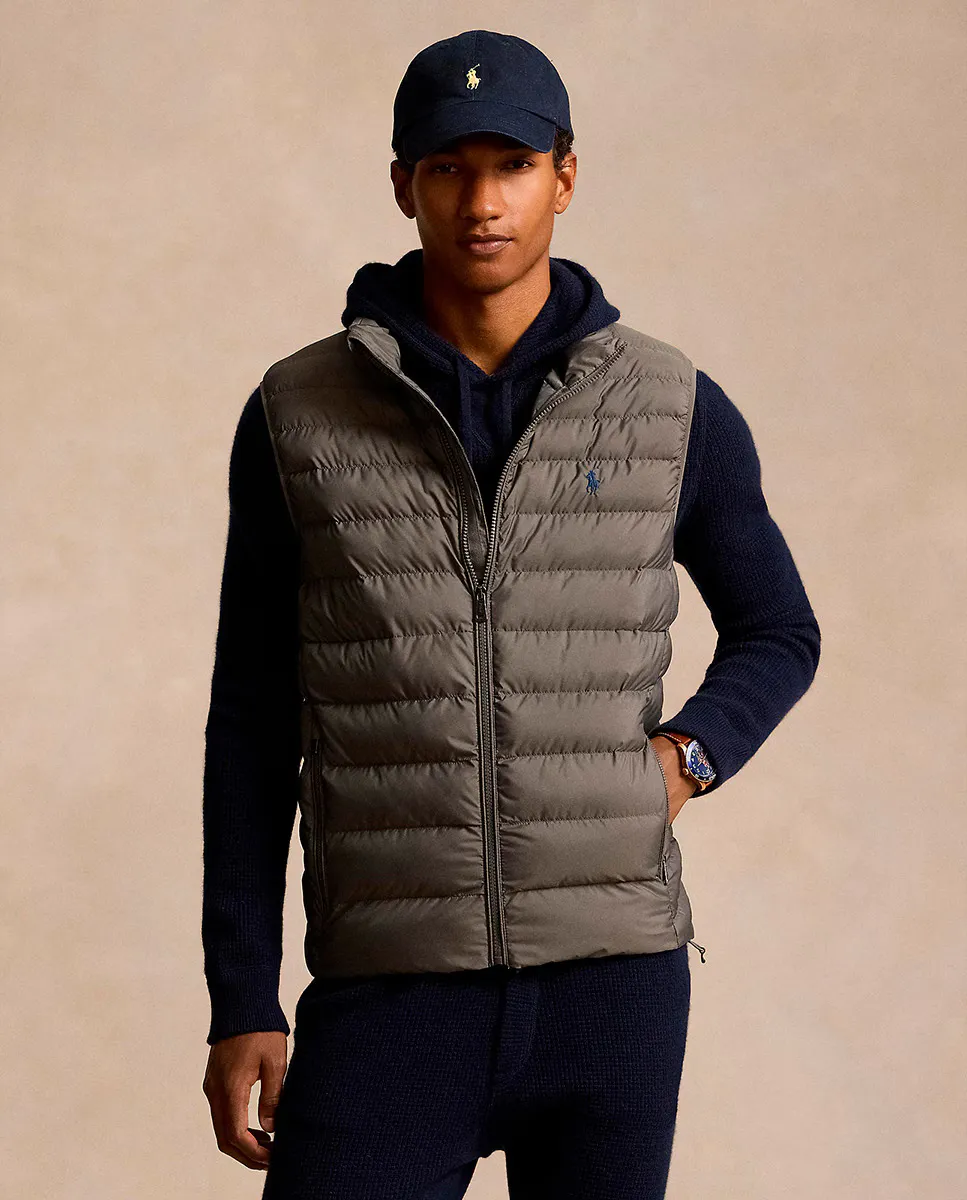 

Мужской утепленный жилет на молнии Polo Ralph Lauren, серый