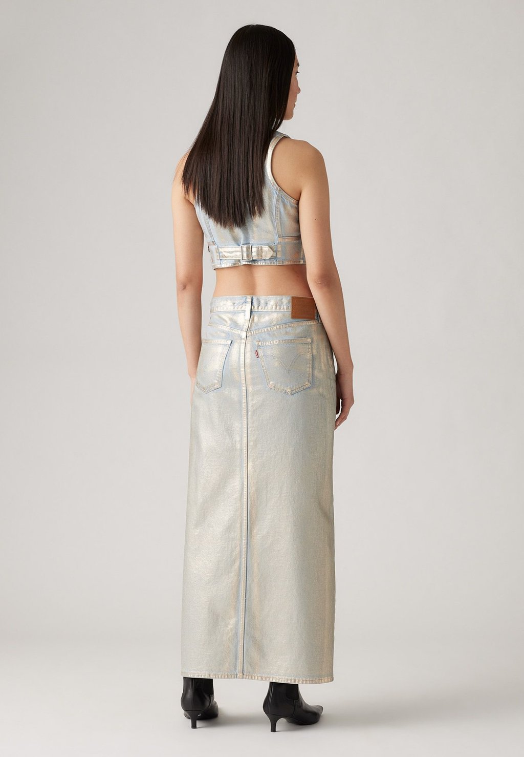 

Юбка макси ANKLE COLUMN SKIRT Levi's®, серебристый