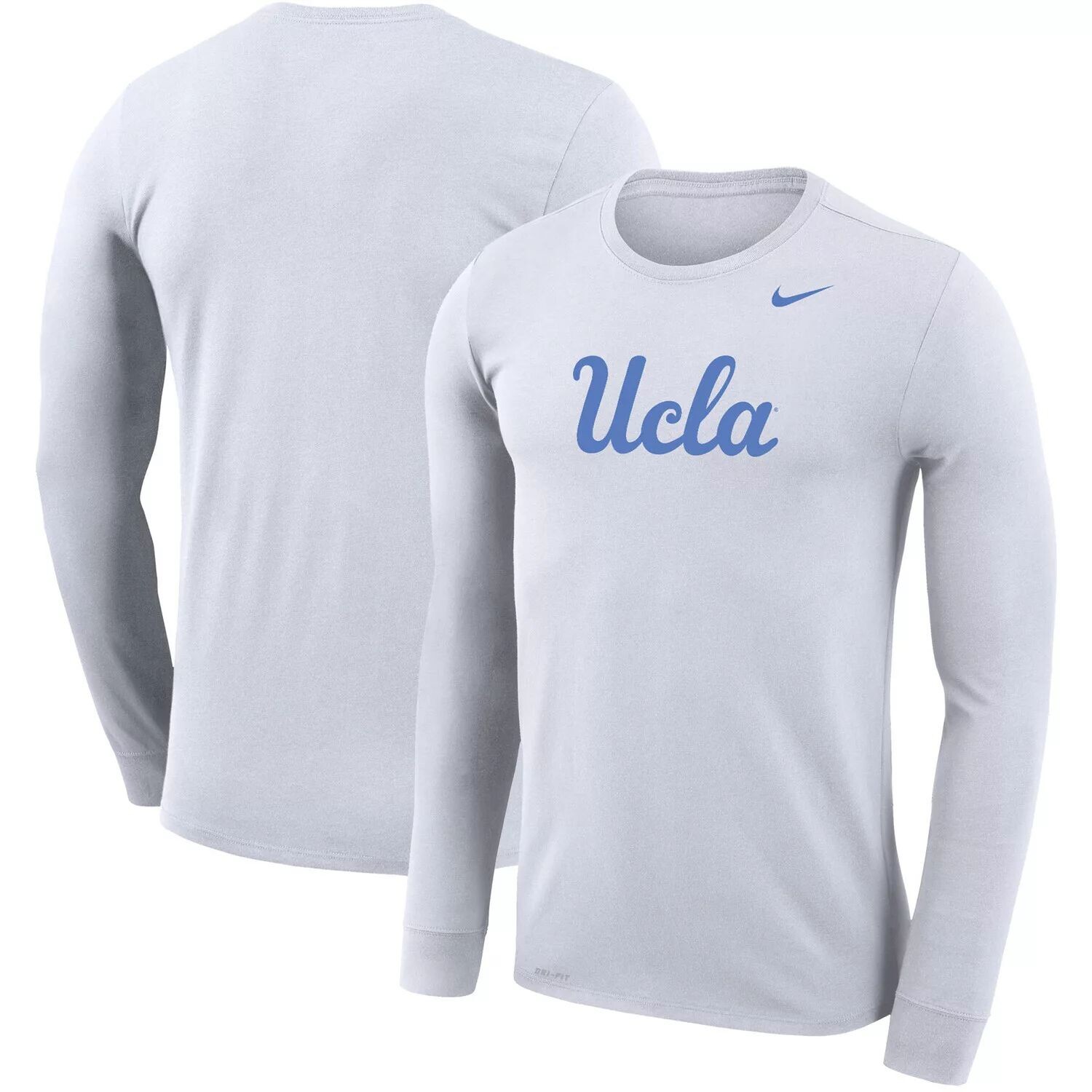 

Мужская белая футболка с длинным рукавом и логотипом UCLA Bruins School Legend Performance Nike, Белый, Мужская белая футболка с длинным рукавом и логотипом UCLA Bruins School Legend Performance Nike