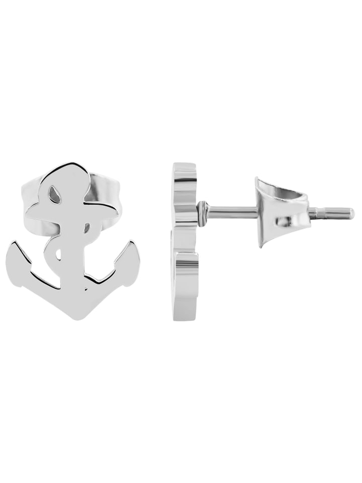 

Adeliás Женские серьги - Серьги-гвоздики из нержавеющей стали серебристого цвета