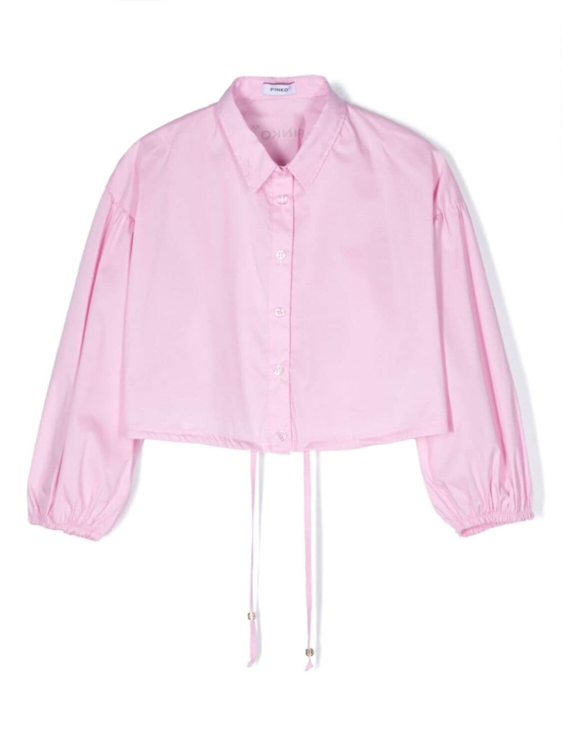 

Pinko поплиновая рубашка с логотипом, розовый