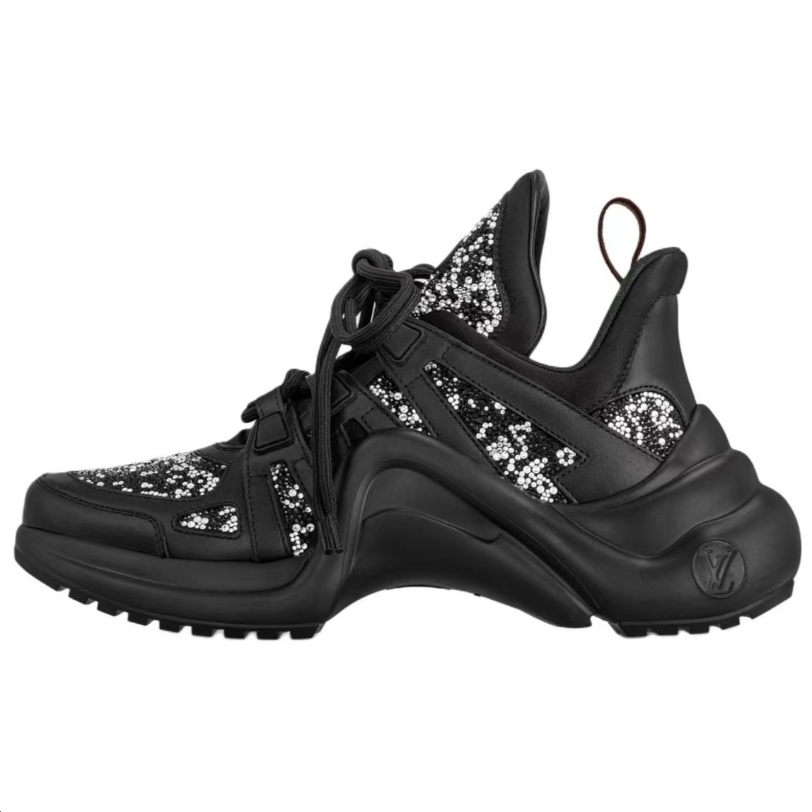 LOUIS VUITTON Женские низкие кроссовки Archlight Chunky, черные