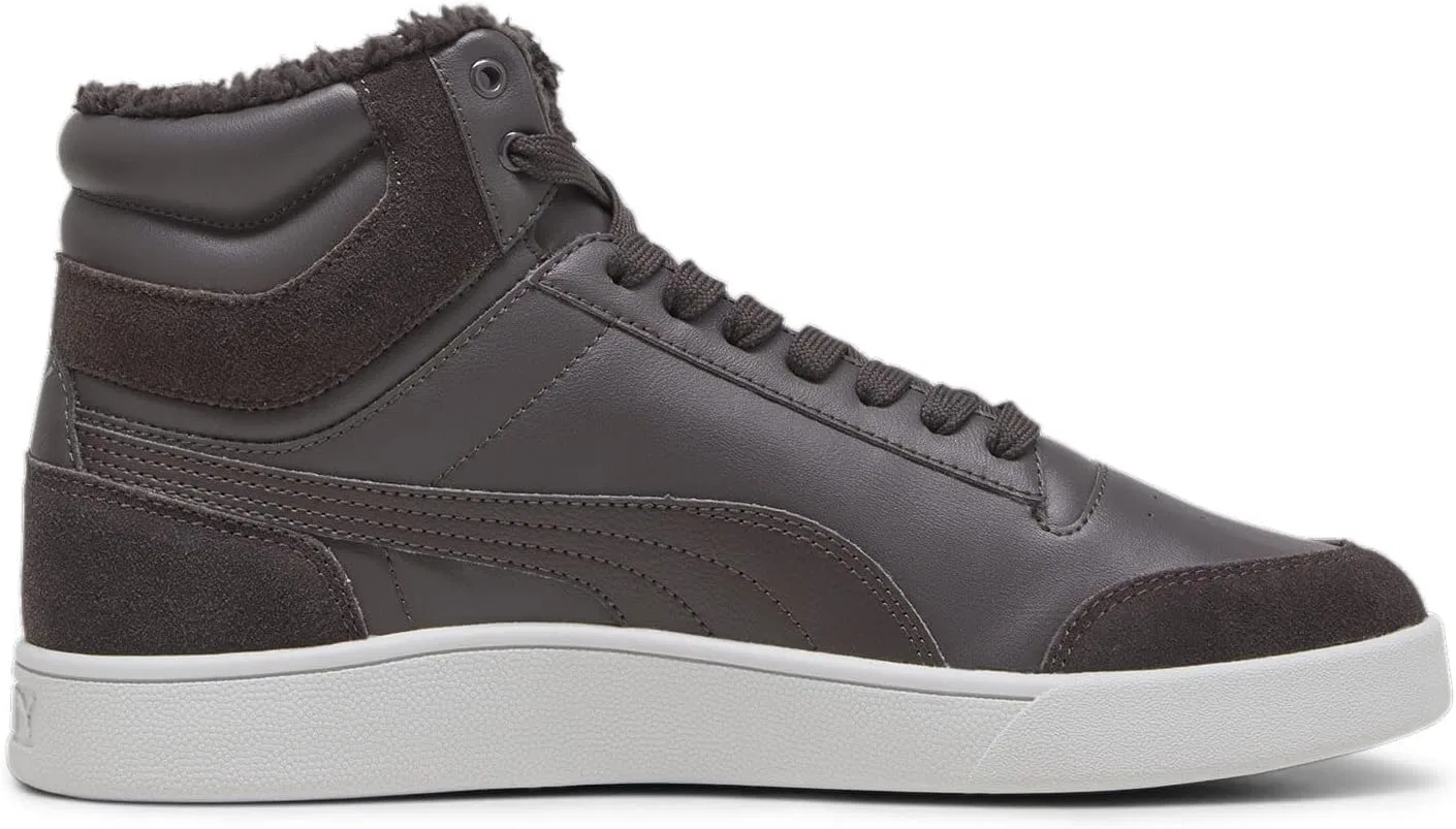 Кроссовки Puma Shuffle Mid Fur унисекс, Grey Flat Dark Gray Cast Iron Cool Light Gray — фото 2