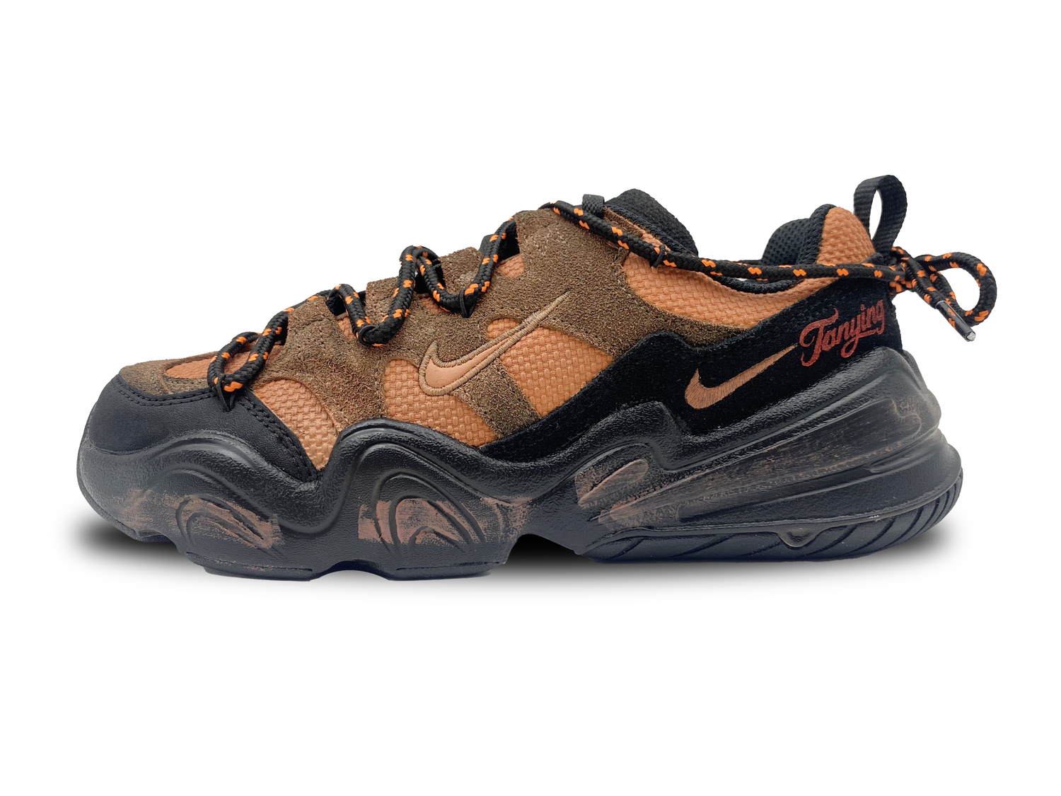 

Nike Кроссовки мужские Tech Hera Dark Brown Explorer с амортизацией, износостойкие низкие повседневные brown orange