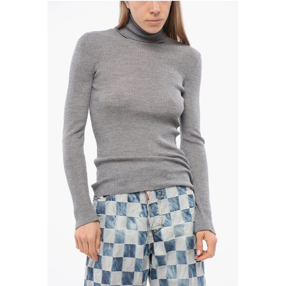 

Свитер с высоким воротом из шерстяной резинки Dsquared2, Gray
