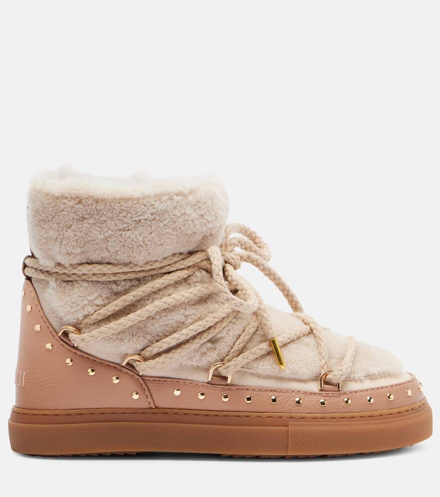 Куртки Curly Rock из овчины и кожи зимние ботинки Inuikii, Beige — фото 4