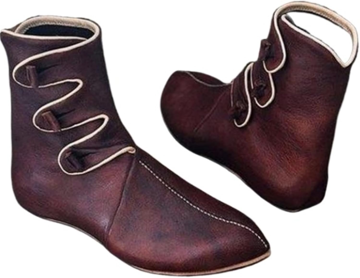 

Мужские ботинки для костюма пирата на Хэллоуин с персонажем эпохи Возрождения в стиле стимпанк, выполненные из черной искусственной кожи с готическими пряжками Houdbdol