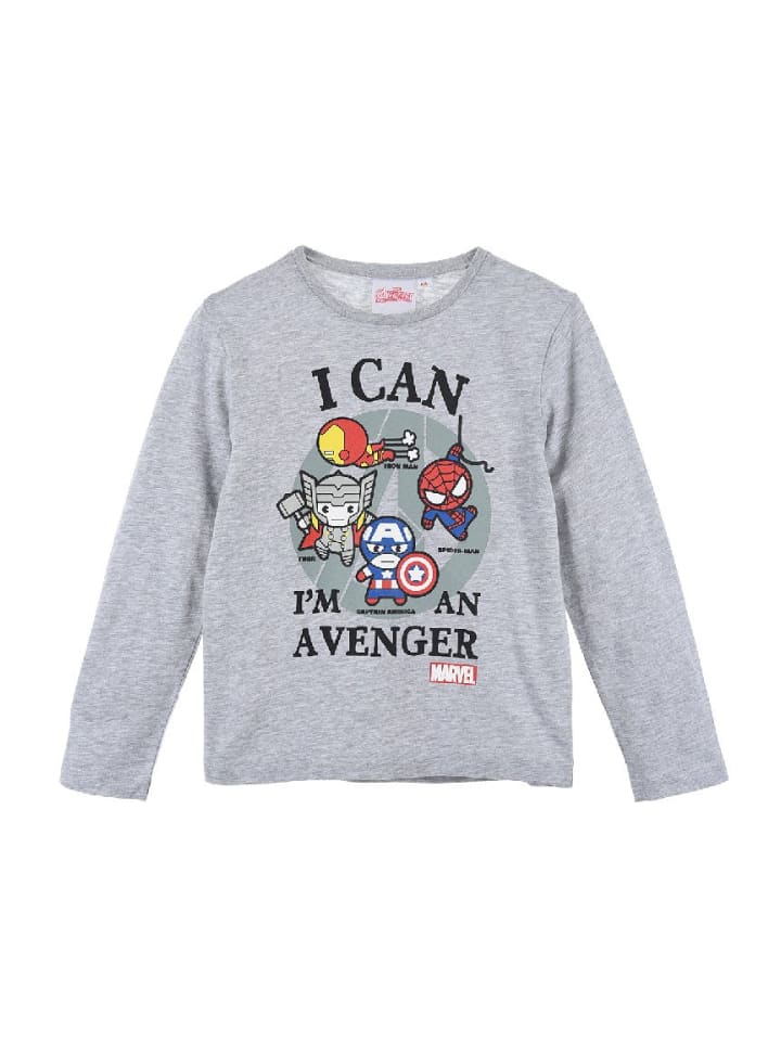 

Рубашка с длинным рукавом Avengers, серый
