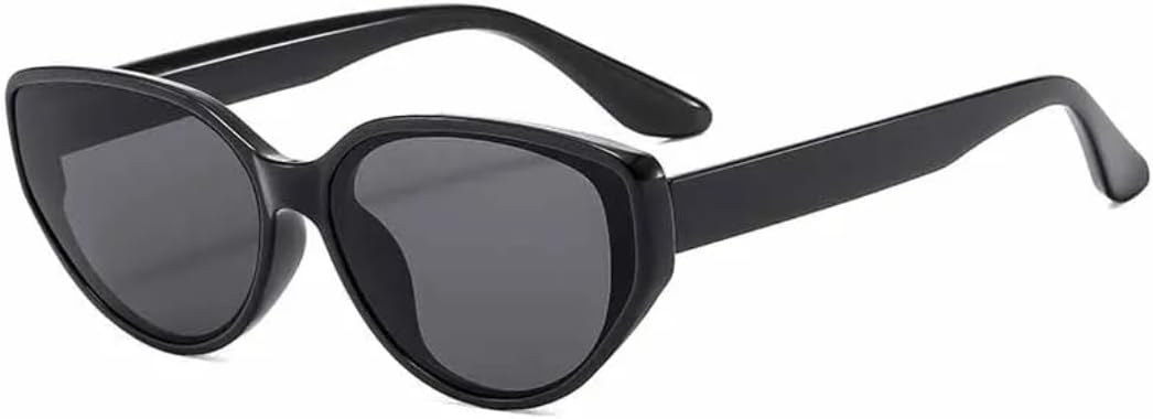 

Винтажные овальные солнцезащитные очки для женщин в стиле «автомобильный глаз», роскошные ретро-очки для мужчин, для вождения и путешествий, модные очки с защитой от УФ-излучения UV400 TVTBBVV, Black Gray