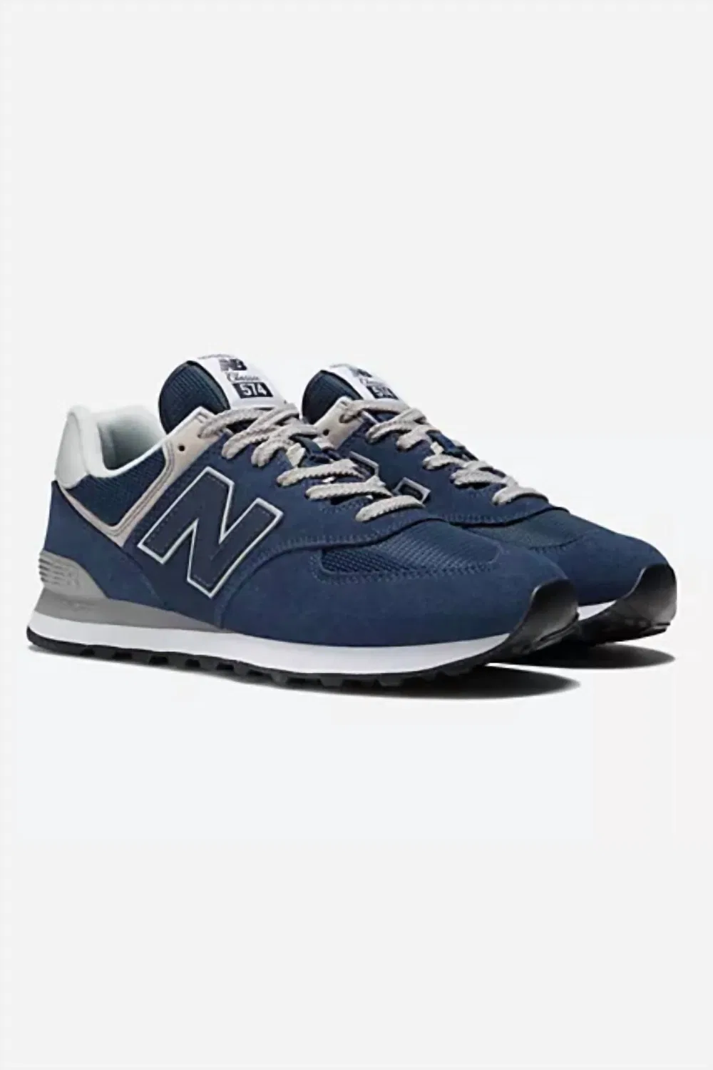 New Balance Мужские кроссовки 574 Core темно-синего цвета с белыми вставками — фото 3
