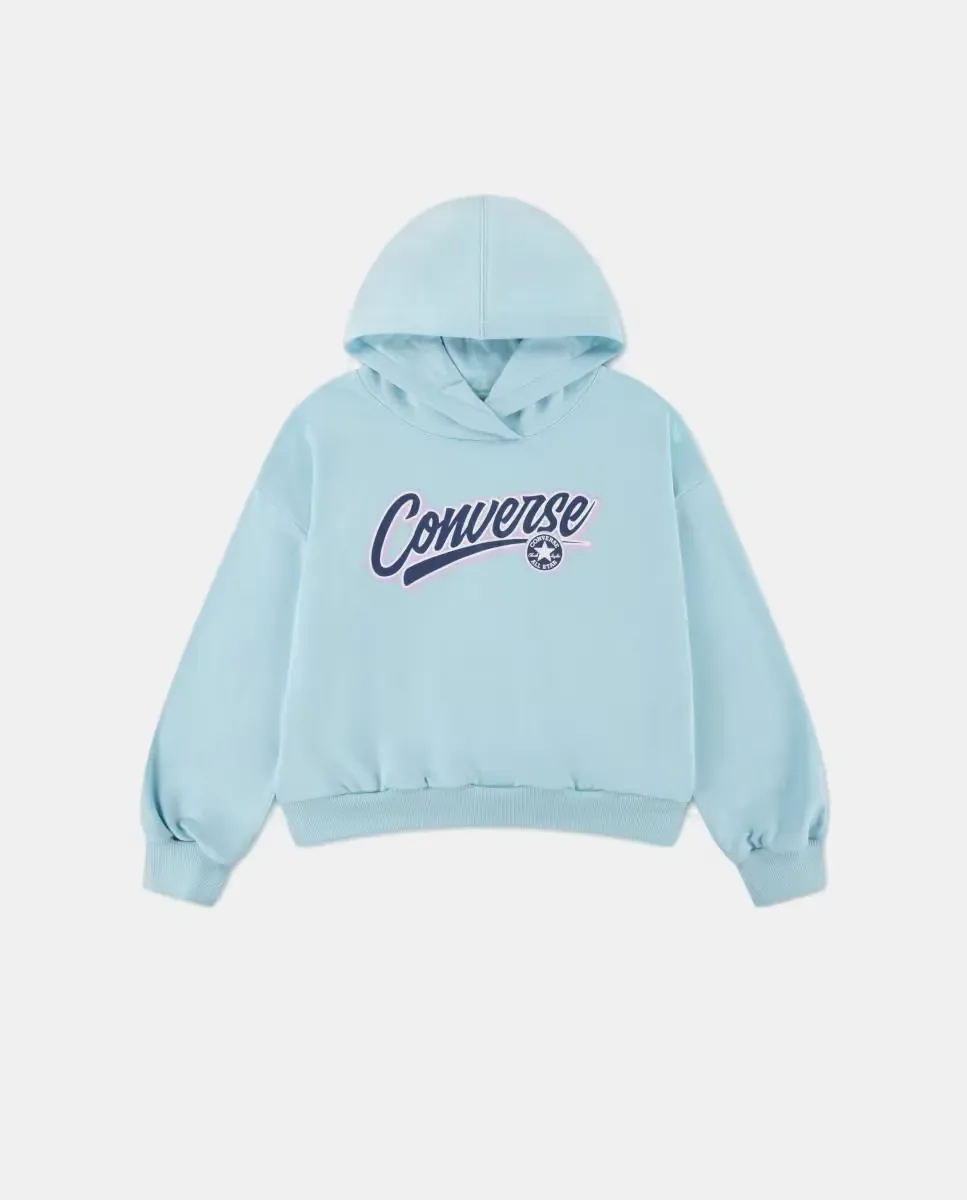 Толстовка с капюшоном и расслабленным графическим рисунком от Converse, синий