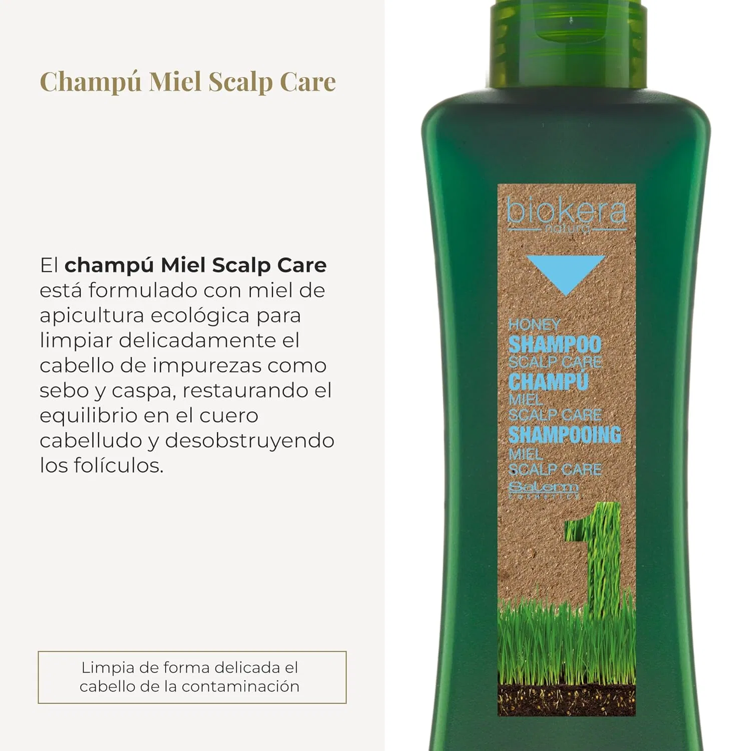 Шампунь Biokera Natura Scalp Care от Alerm Cosmetics (300 мл) Salerm — фото 2
