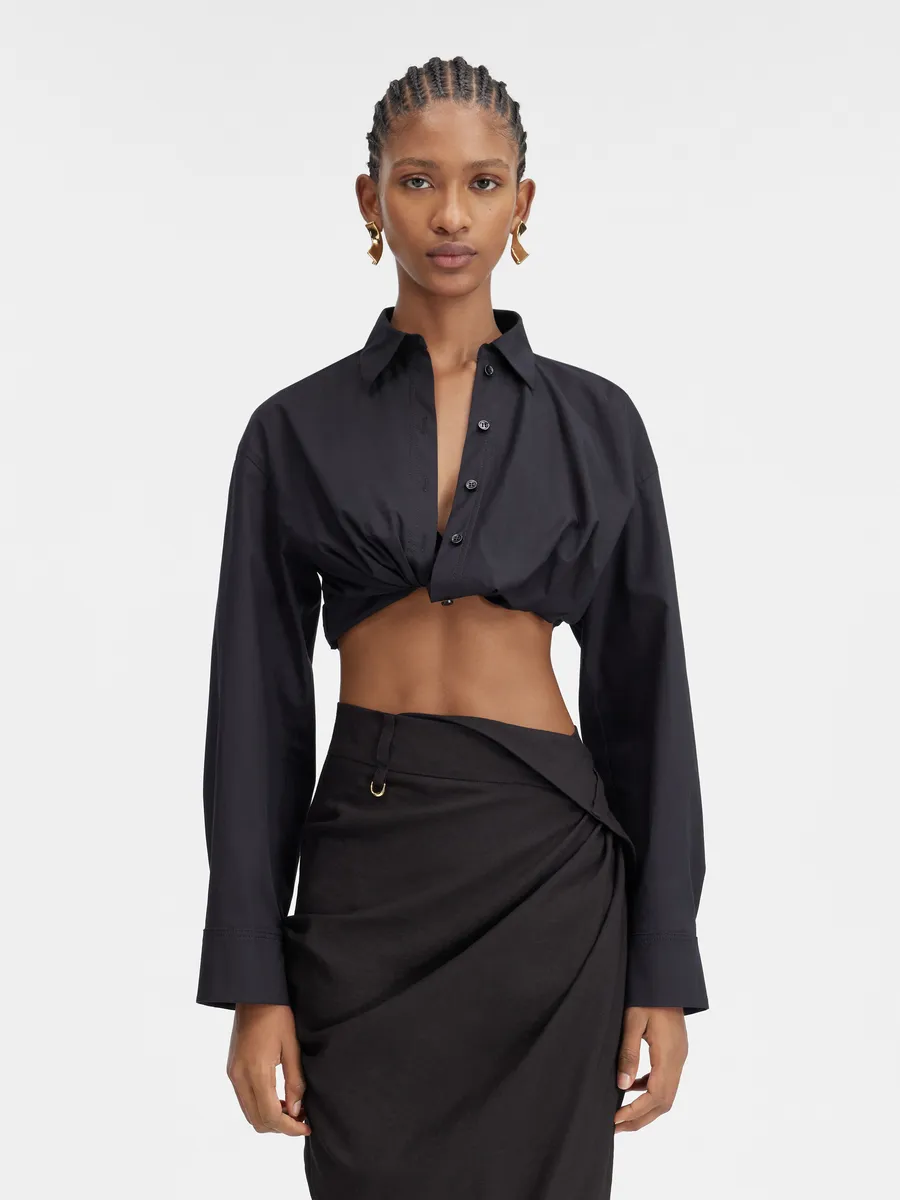 

Перекрученная рубашка La Bahia Courte Jacquemus, черный