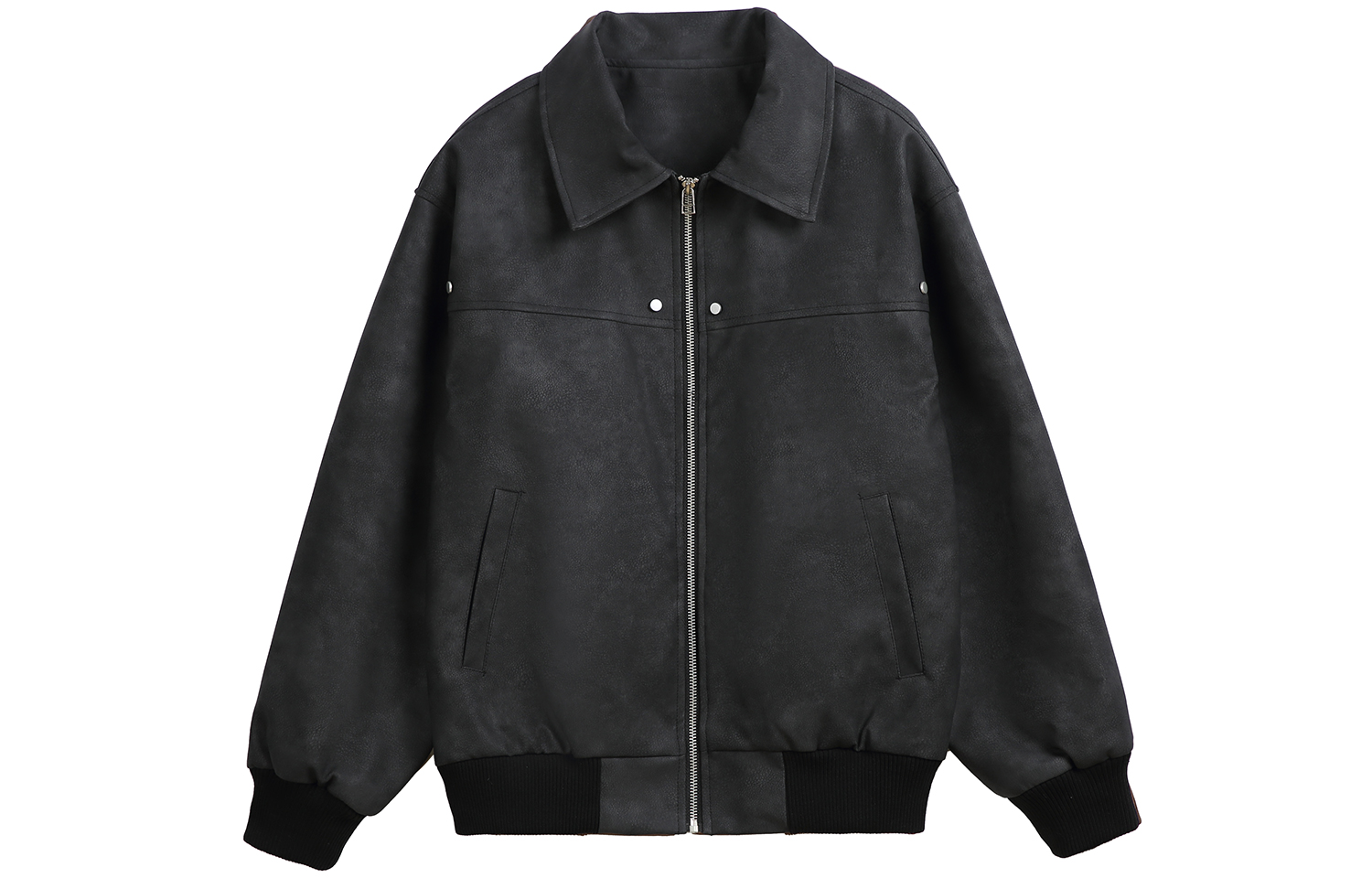 

NANDCHN Кожаная куртка унисекс, Black