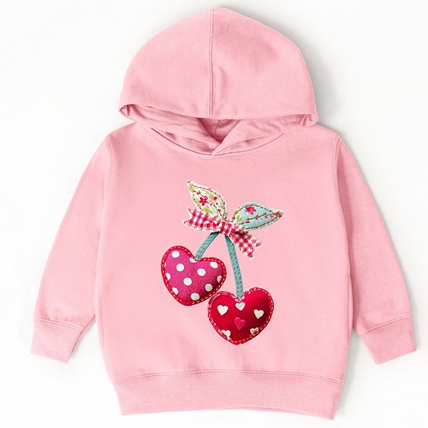 

Толстовка с капюшоном для малышей Cherry hearts patchwork print The Juniper Shop, Pink