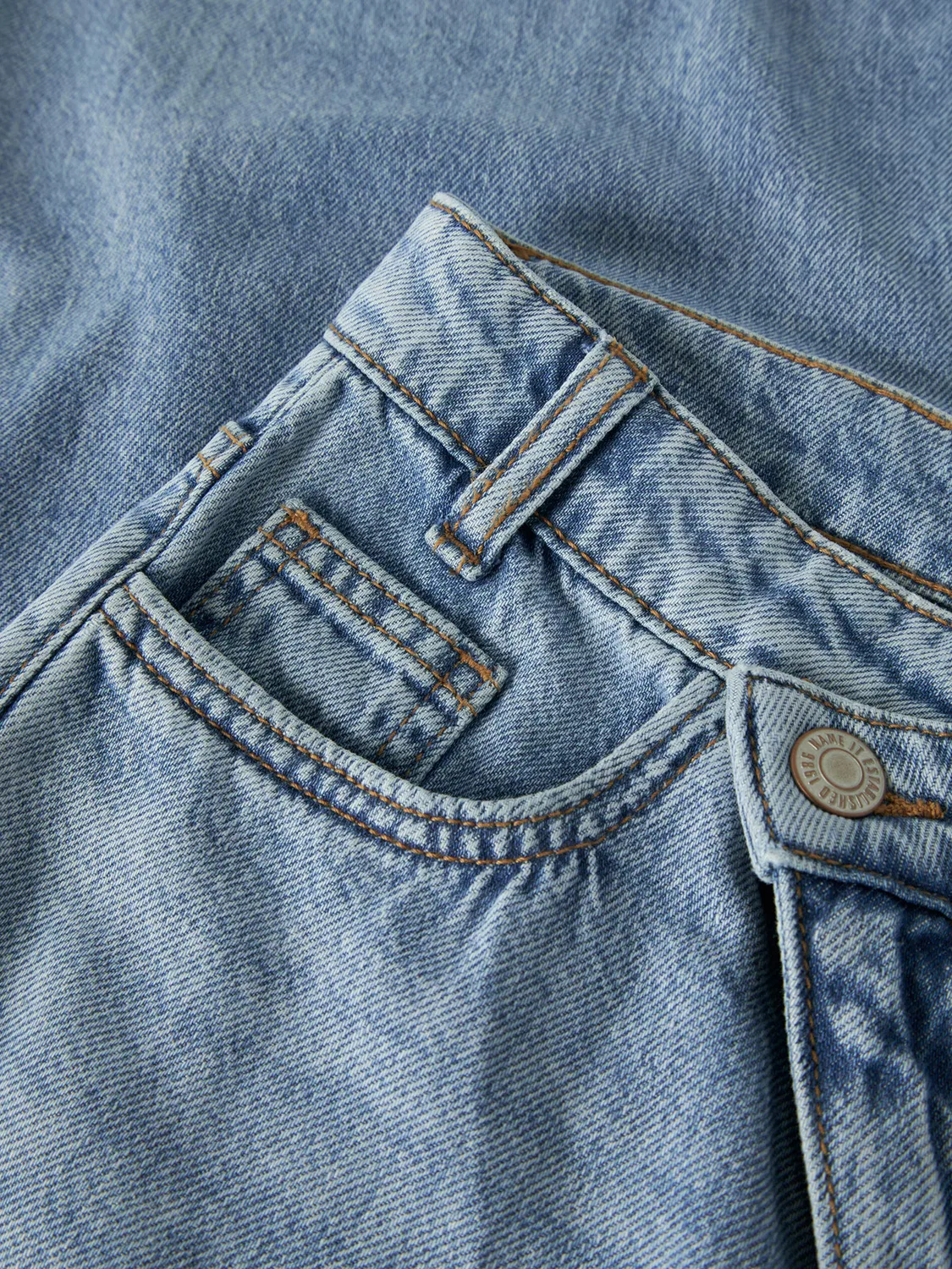 Джинсы Name It Wide leg Jeans NKFBELLA синего цвета — фото 3