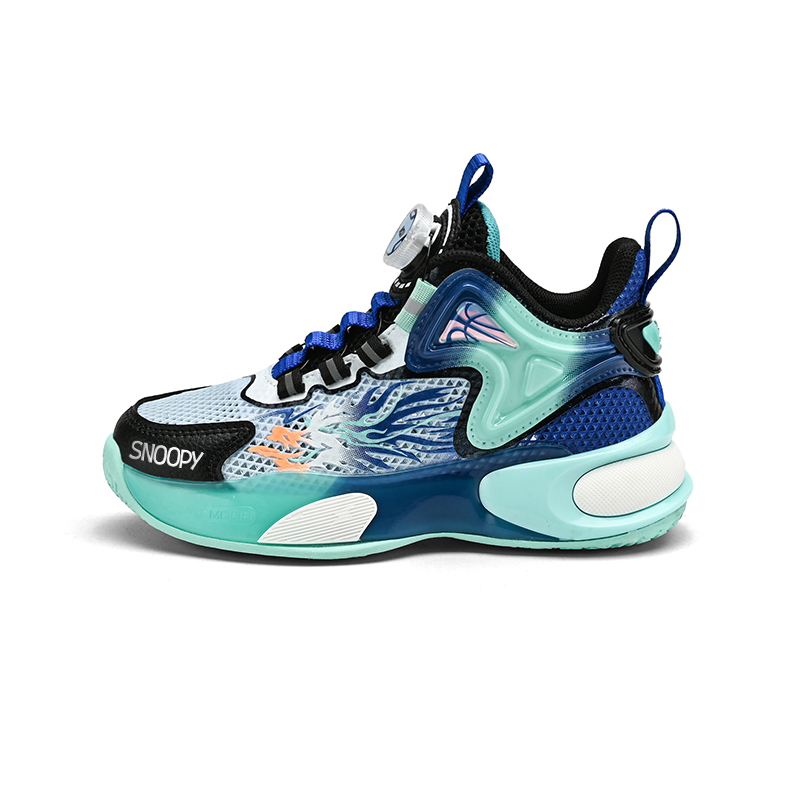 

Детские баскетбольные кроссовки с высоким берцем, противоскользящие, устойчивые к истиранию, дышащие, для подростков SNOOPY, синий
