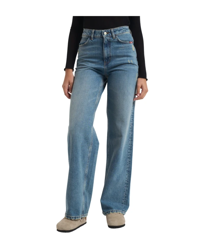 

Джинсы Linda прямого кроя с высокой талией Amish, синий