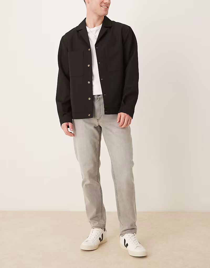 

Зауженные джинсы ASOS DESIGN серого цвета