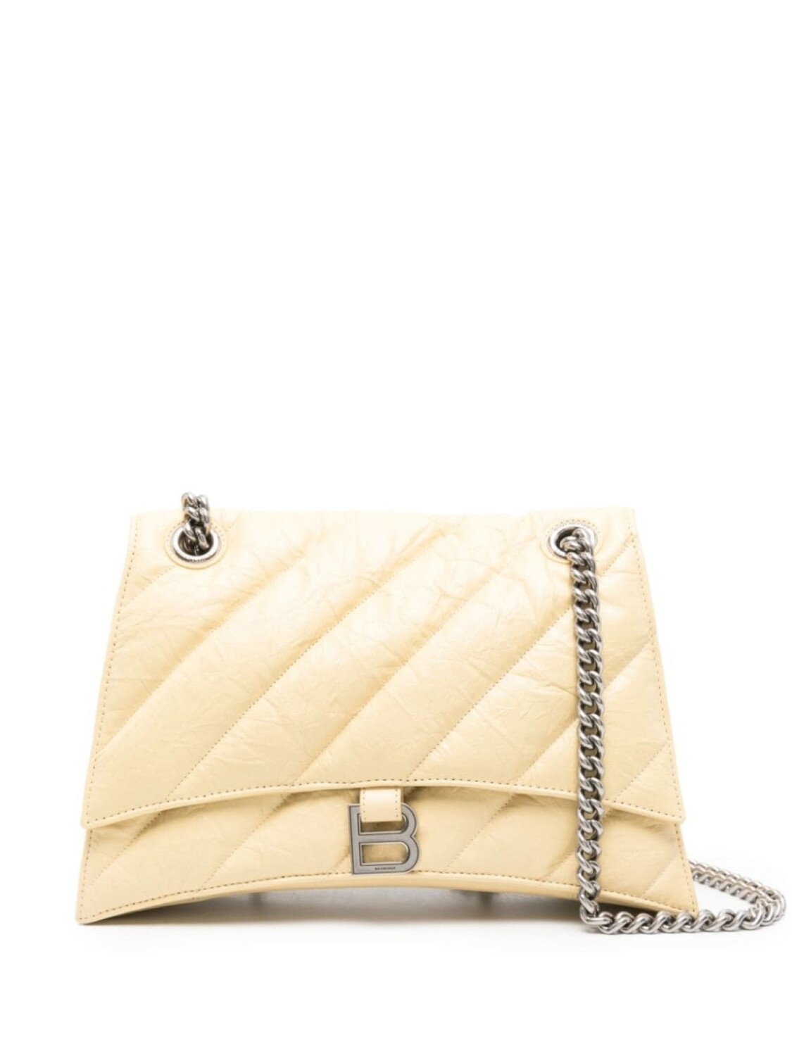 

Кожаная сумка через плечо Medium Crush Balenciaga, желтый
