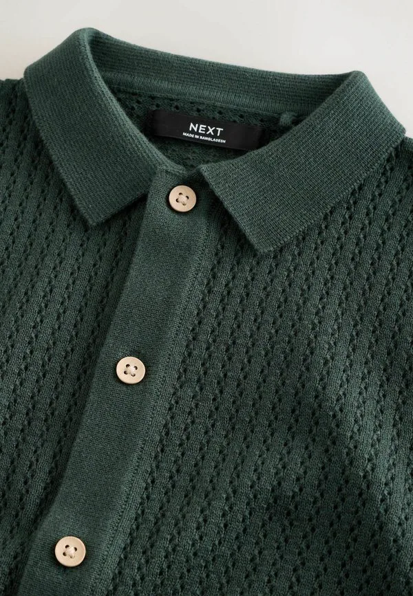 Рубашка стандартного кроя на пуговицах Next, Forest Green — фото 2