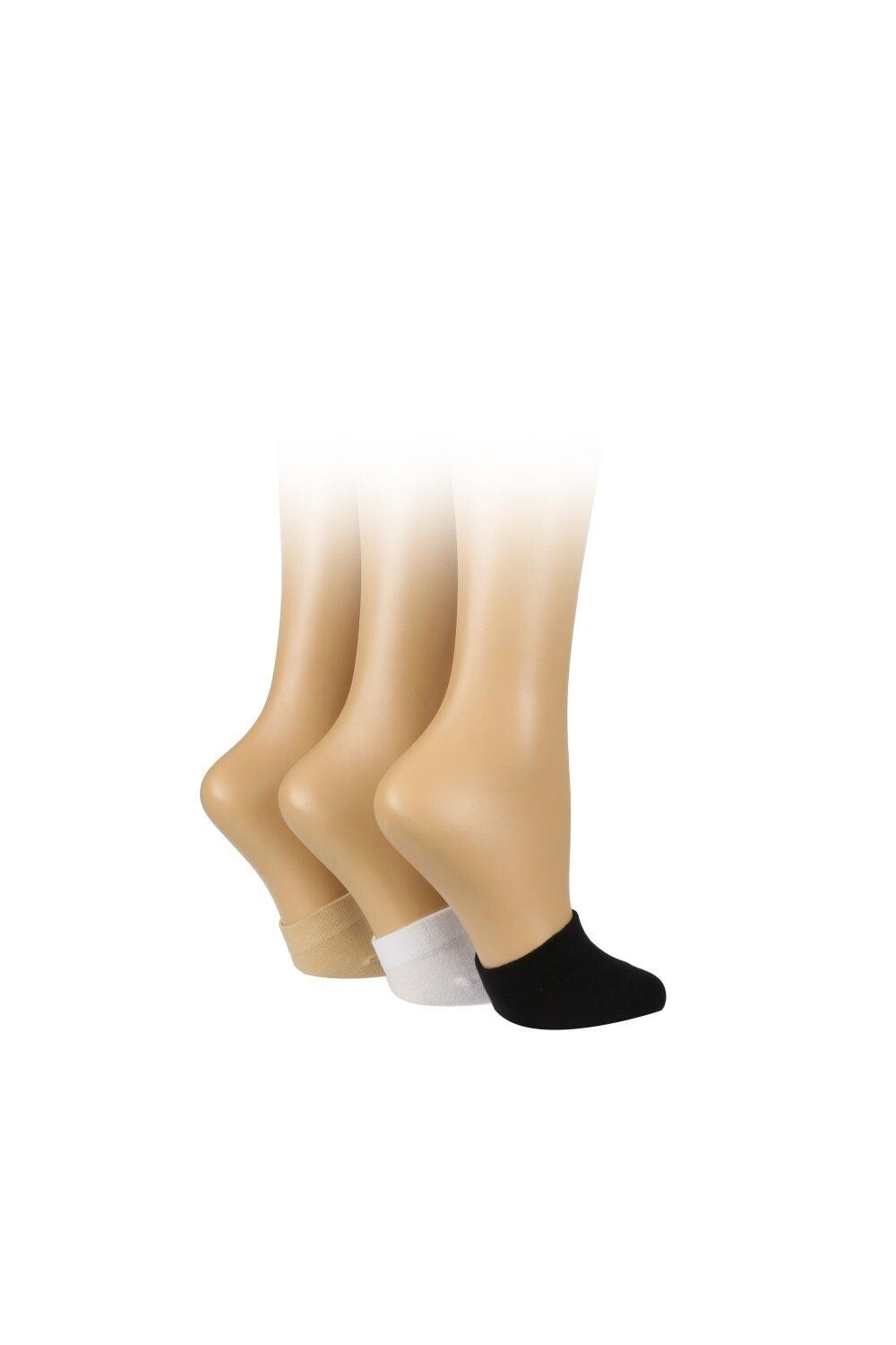 

Комплект из 3 пар хлопковых носков с невидимым носком Pringle, мультиколор