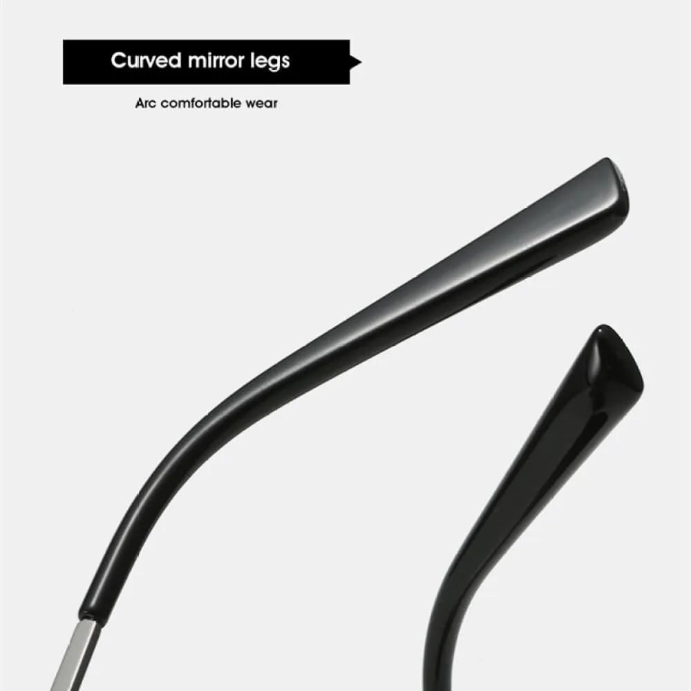 

Солнцезащитные очки без оправы квадратной формы для женщин и мужчин, модные солнцезащитные очки с рифлеными линзами, винтажные панк-очки для вождения MTZJH, Gray