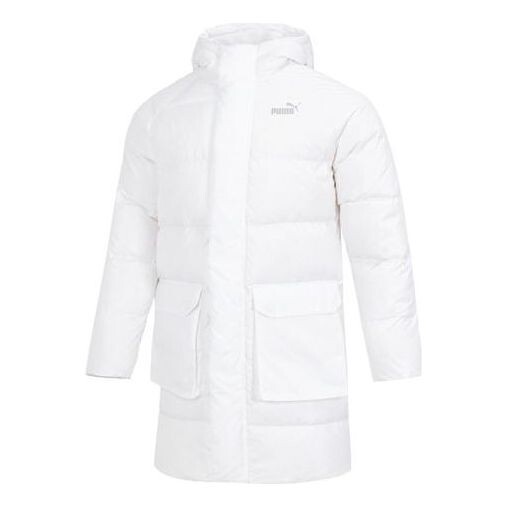 

Куртка das long down jacket 'white' Puma, белый
