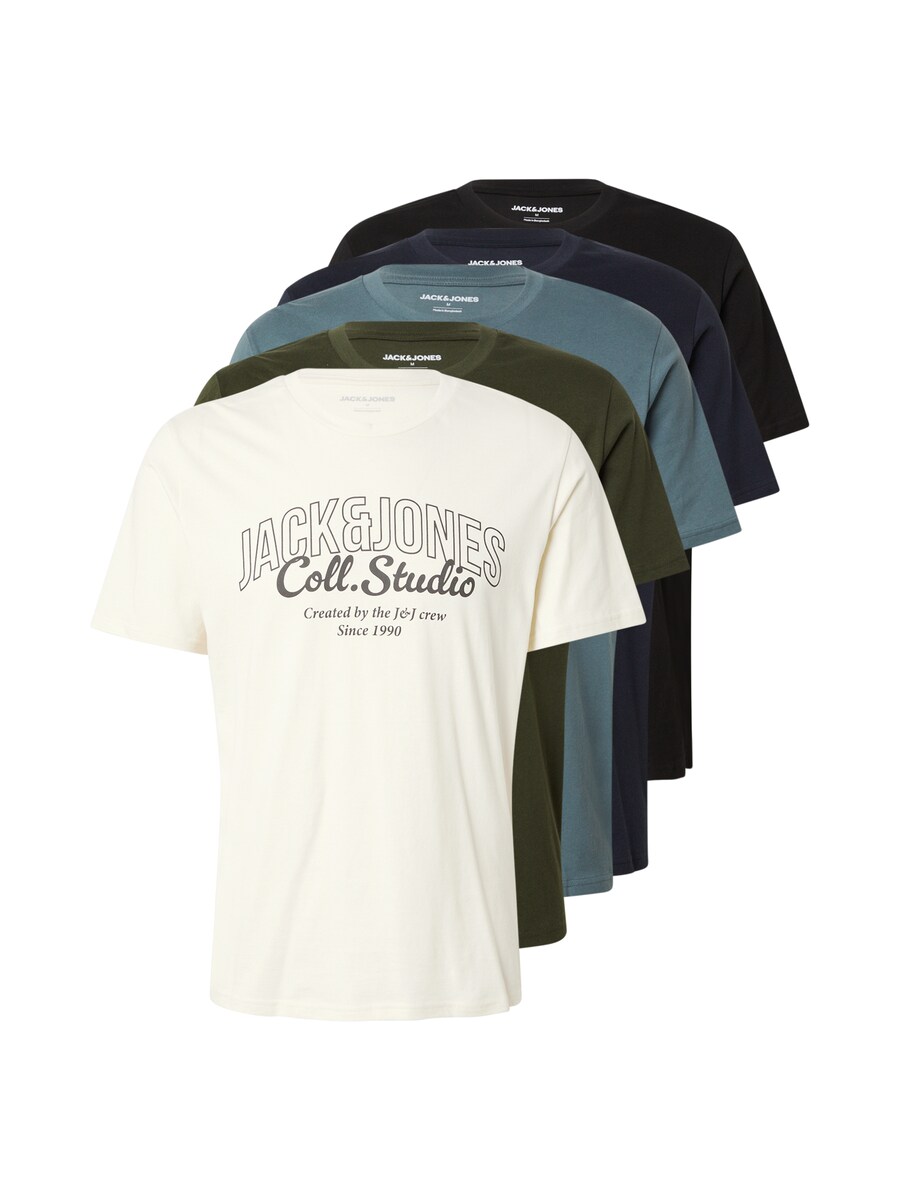 

Футболка JACK & JONES JACK & JONES , marine blue/Cyan blue/Olive/Black/Wool white